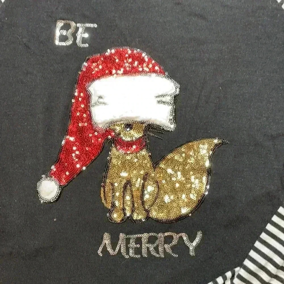 NWT Christmas shirt with sequins size Small - Picture 2 of 3